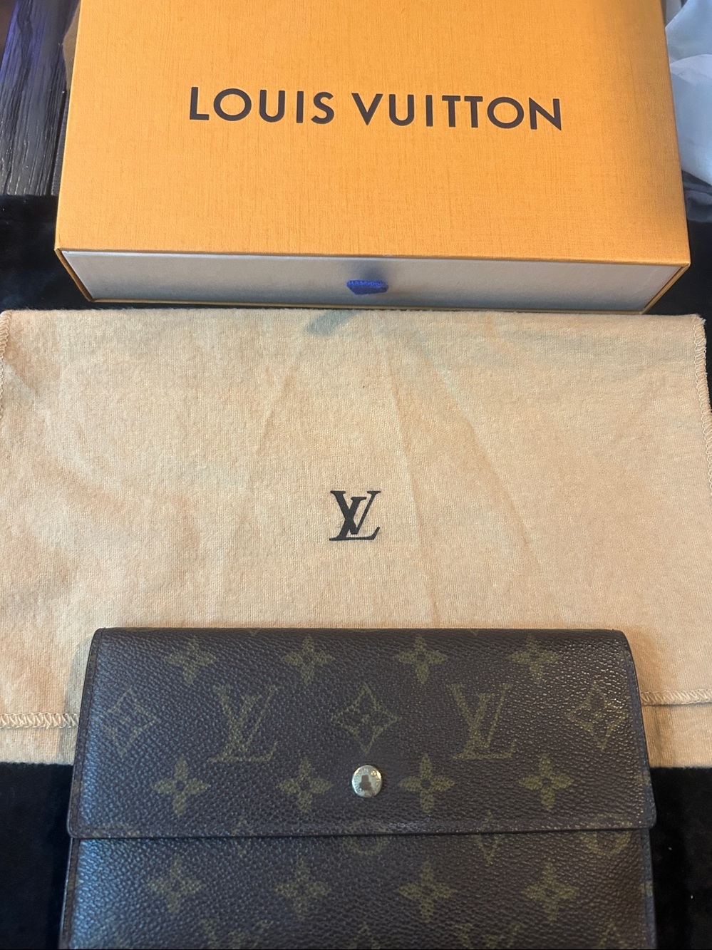 Louis Vuitton Monogram Continental Wallet - with dust bag and box